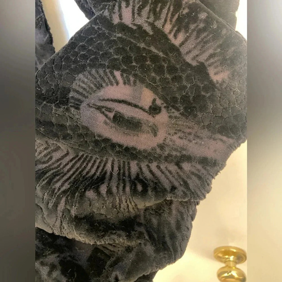 NWT Jean Paul Gaultier Maille Vintage 90's Velvet Evil Eye Leggings Black Size M - Picture 3 of 8